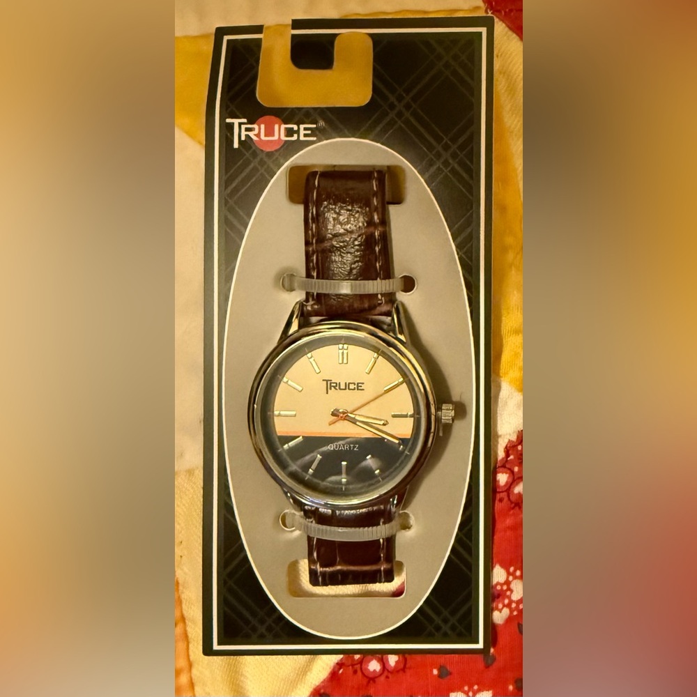 Truce Quartz Analog Watch with Vegan Alligator Band